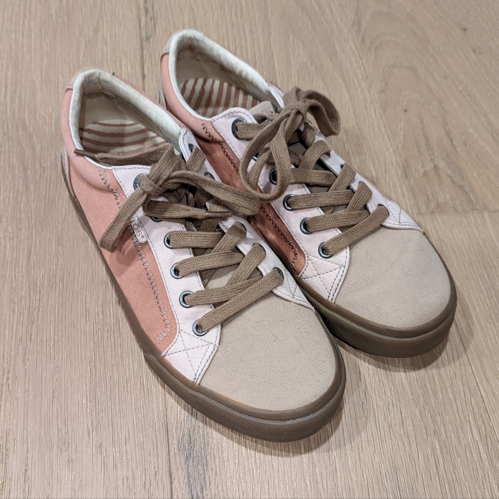 Taos Footwear Pink and Beige Women's Sneakers